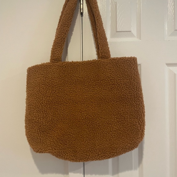 Victoria’s Secret PINK Brown Sherpa Teddy Tote - Picture 3 of 6
